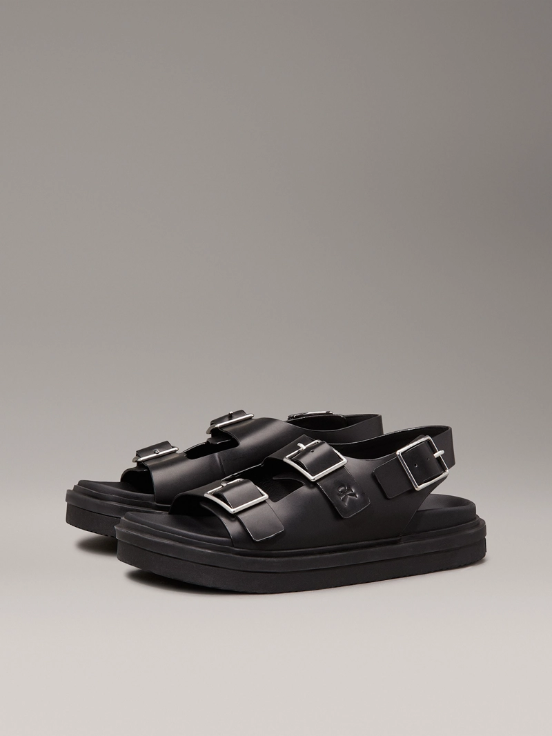 SANDALIAS DE CUERO CON HEBILLA - 1