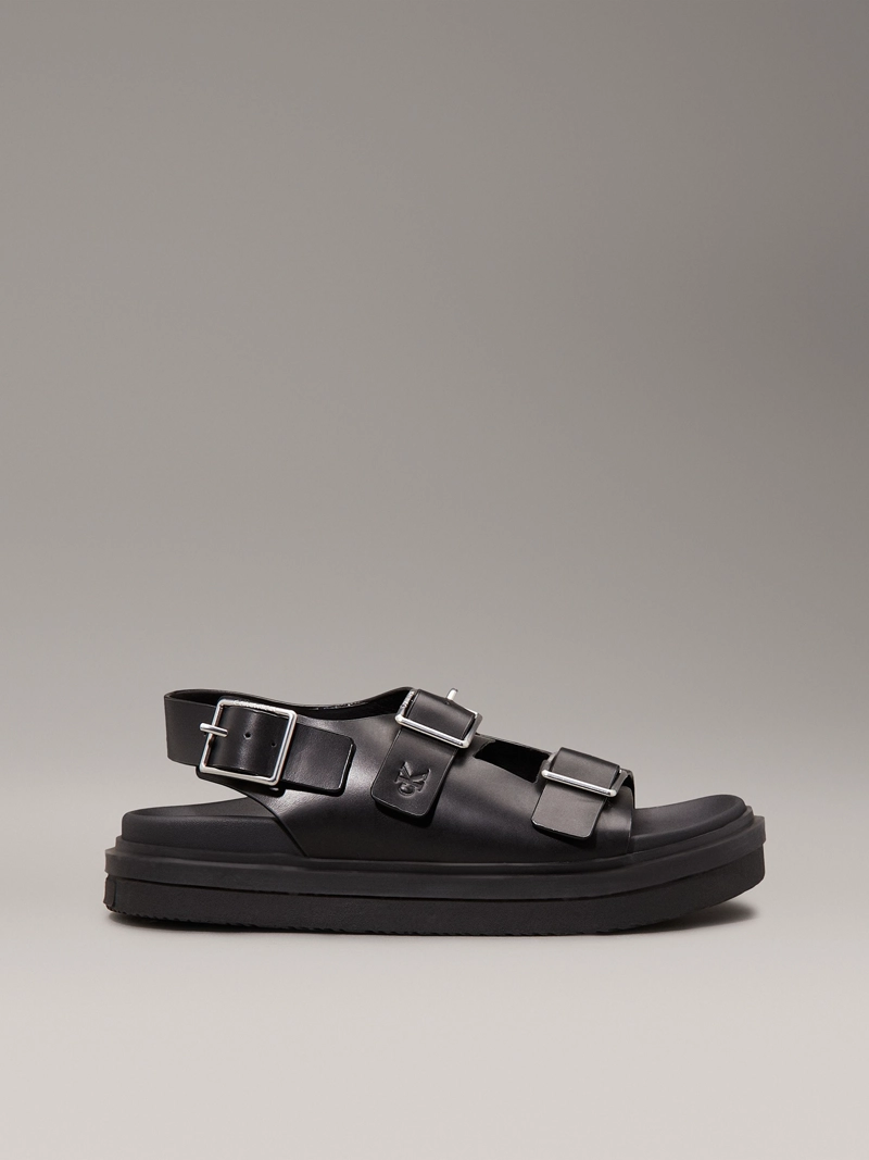 SANDALIAS DE CUERO CON HEBILLA - 5