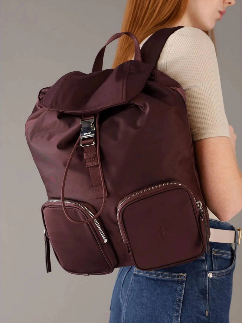 MOCHILA CON SOLAPA DE SATE N Y NAILON - 5