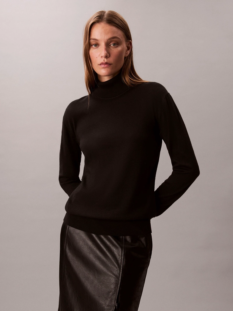 SWEATER DE CUELLO ALTO DE LANA MERINO - 1