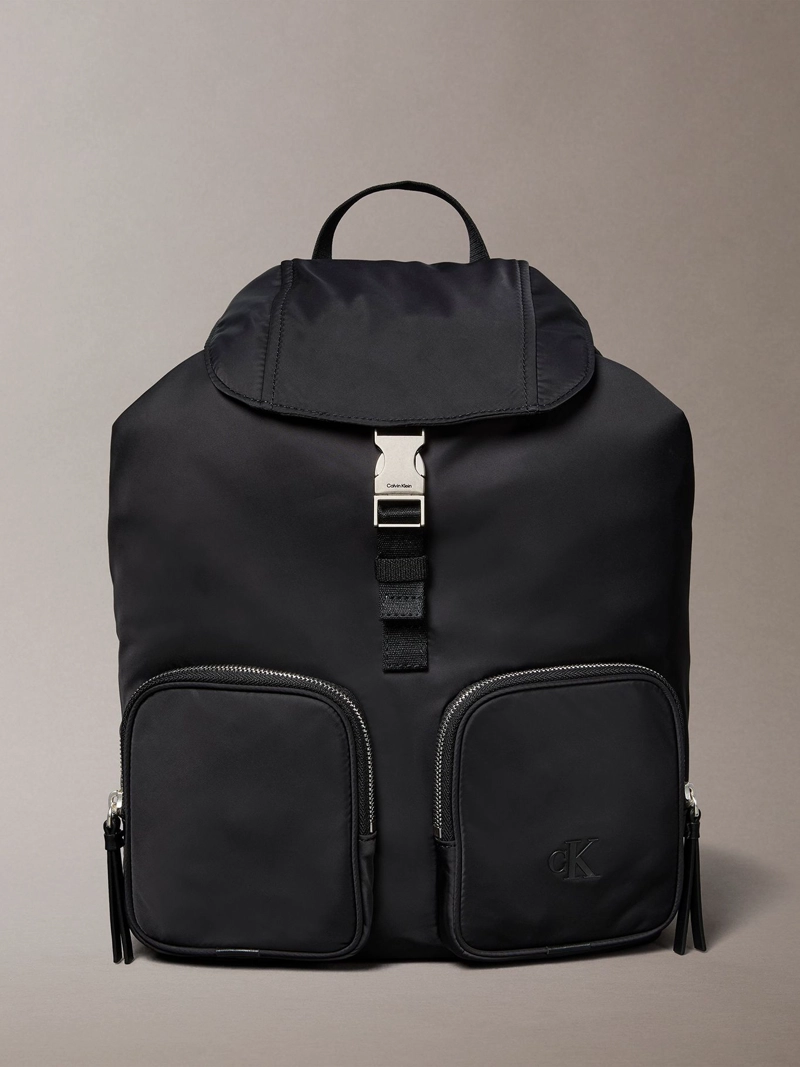 MOCHILA CON SOLAPA DE SATE N Y NAILON - 1