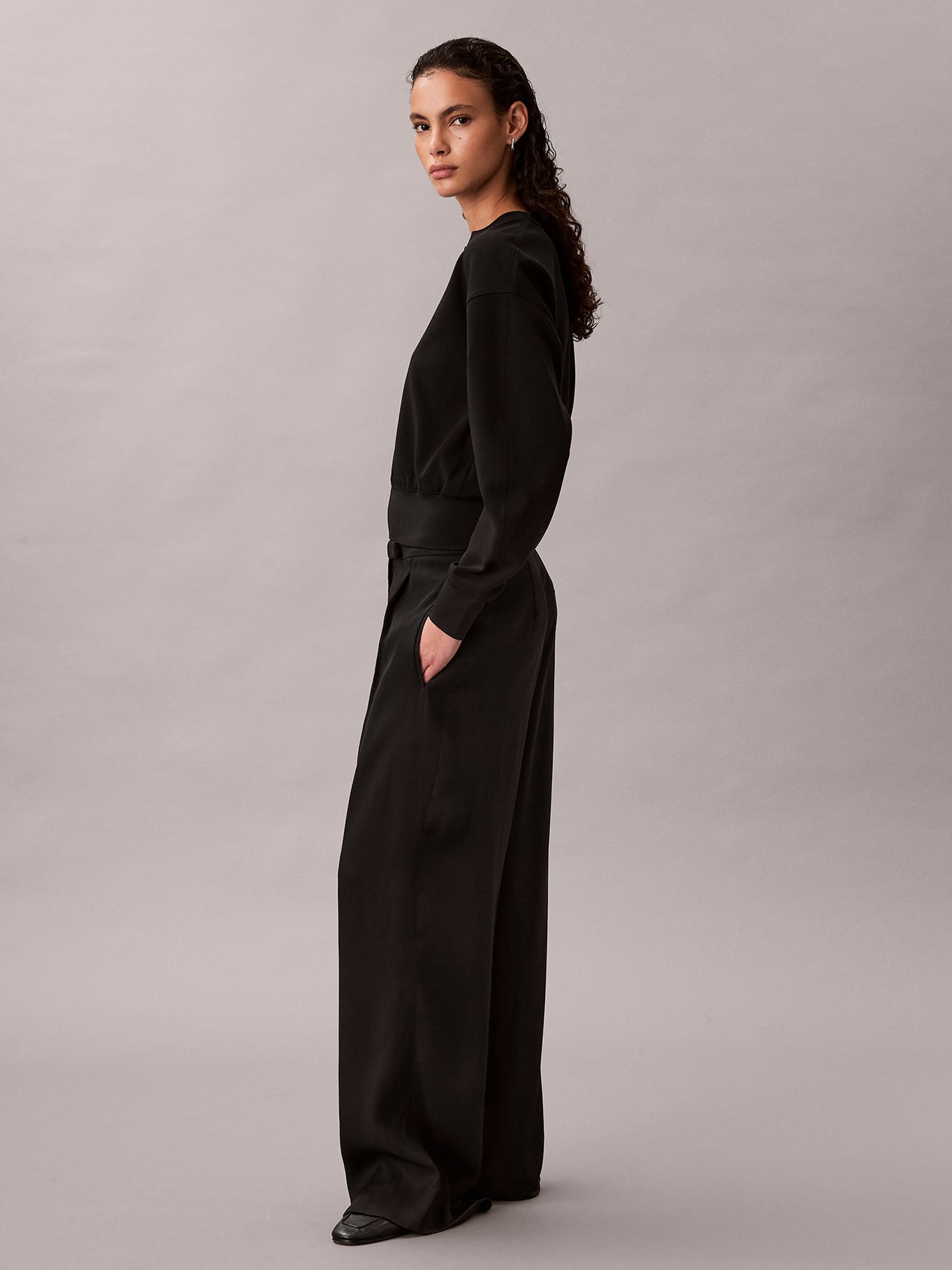 BLUSA DE CREPE  ELASTICO CON CREMALLERA - 4