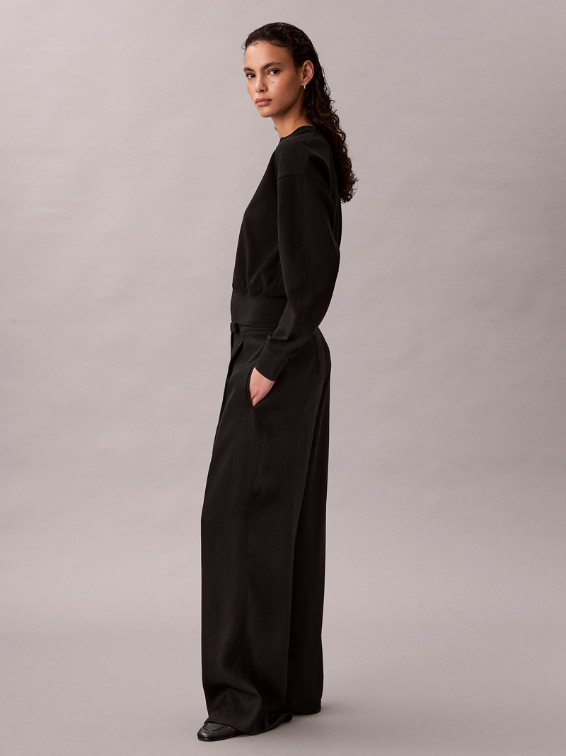 BLUSA DE CREPE  ELASTICO CON CREMALLERA - 4