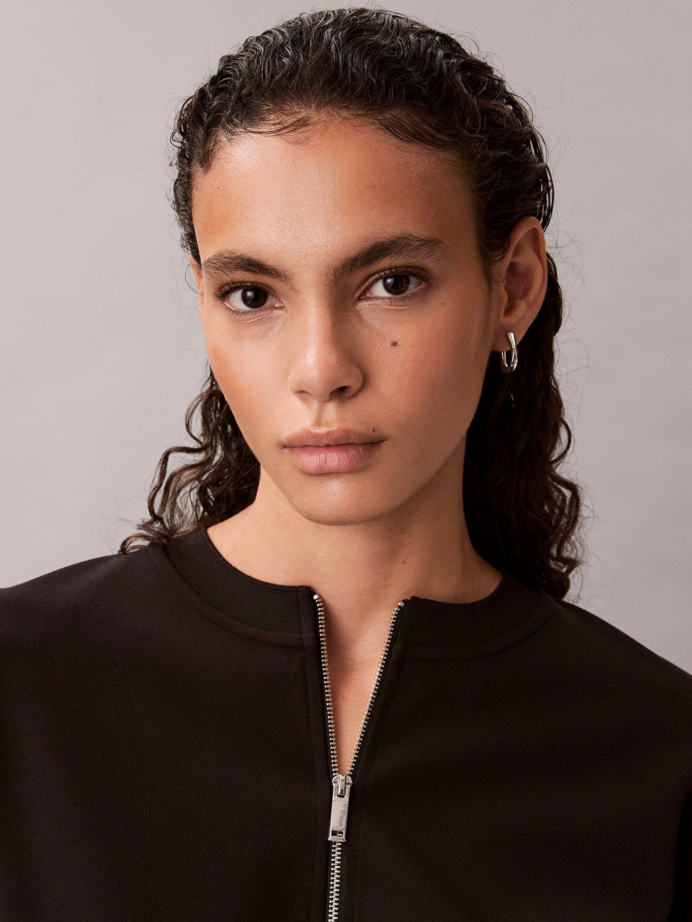 BLUSA DE CREPE  ELASTICO CON CREMALLERA - 6