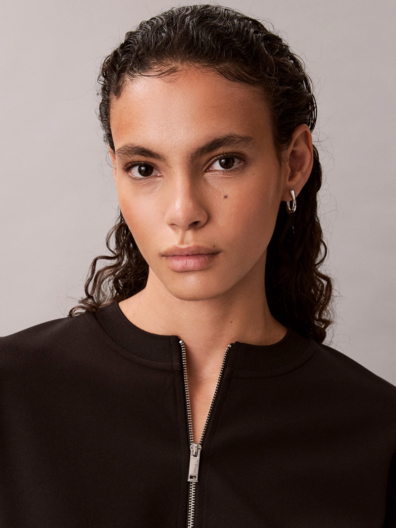 BLUSA DE CREPE  ELASTICO CON CREMALLERA - 6