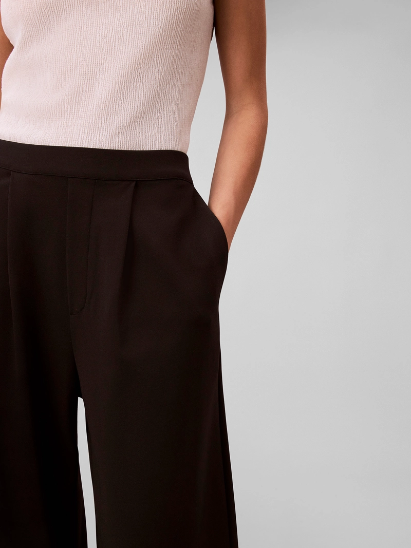 PANTALON DE PUNTO PONTE CON PIERNA ANCHA - 3