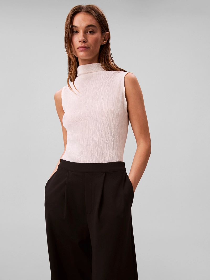 PANTALON DE PUNTO PONTE CON PIERNA ANCHA - 5