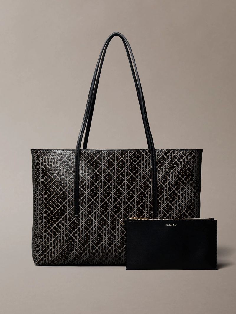 CARTERA TOTE CON ESTAMPADO DE MONOGRAMA - 1