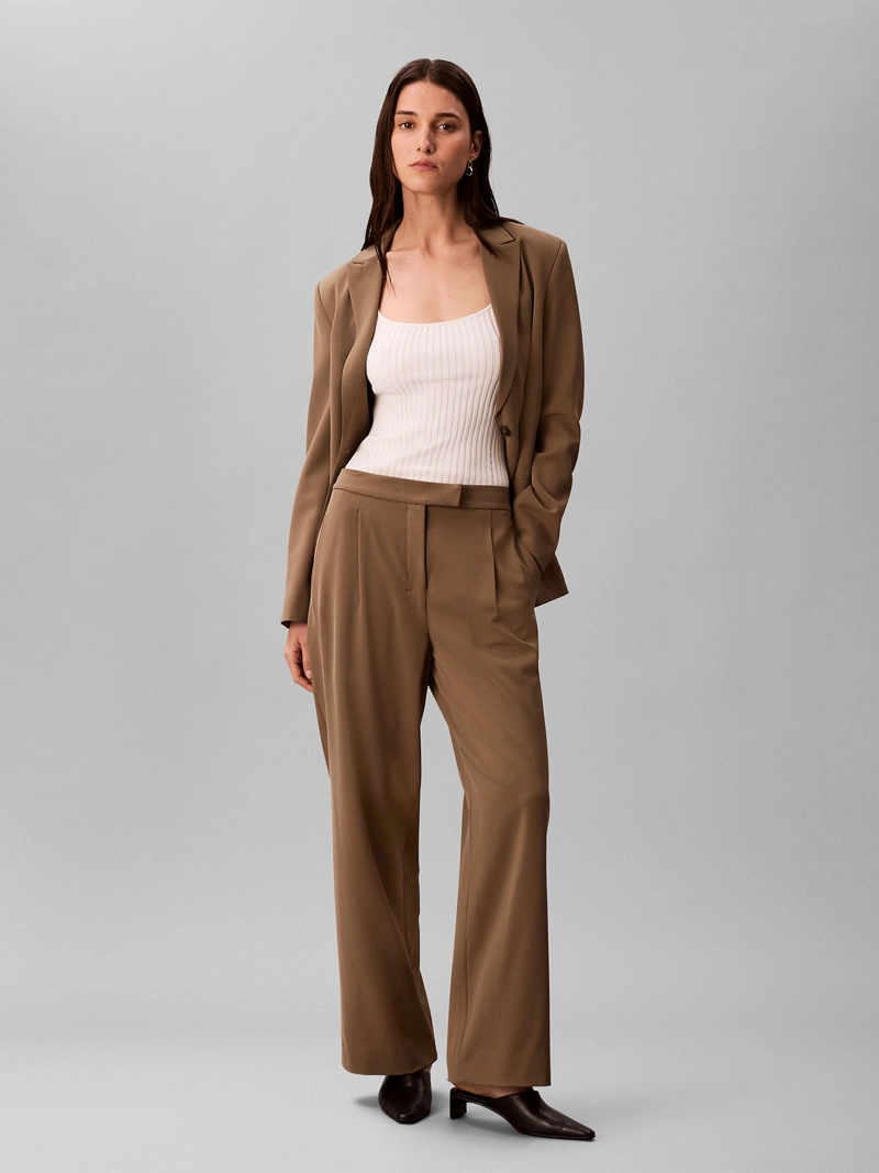 PANTALON RECTO DE SARGA TAILORED - 1