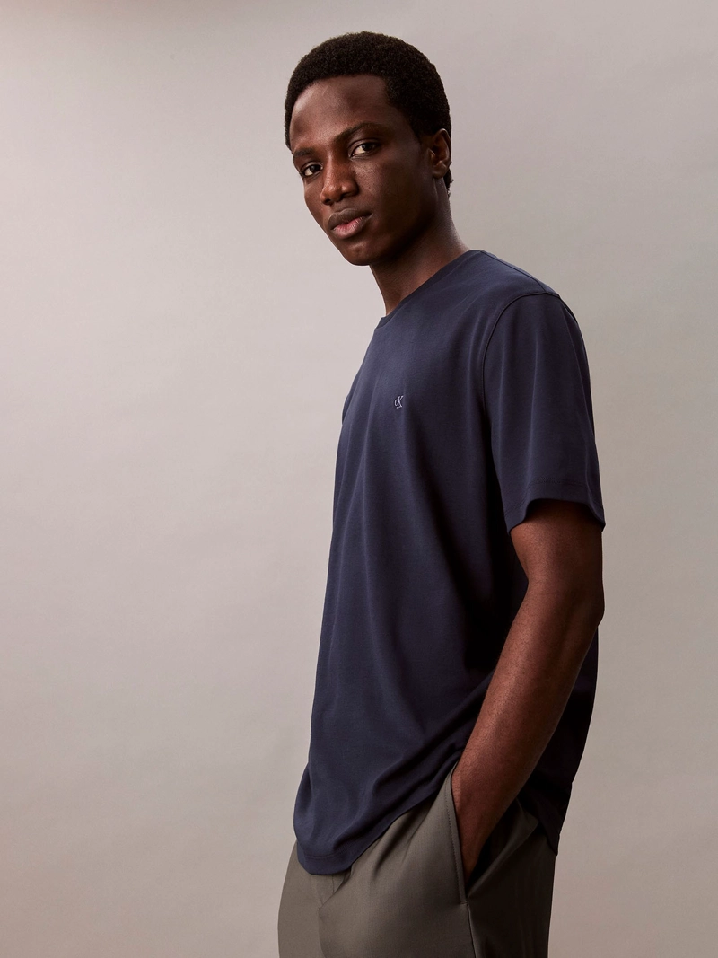 POLERA DE ALGODON SUPIMA CON LOGO BORDADO - 4