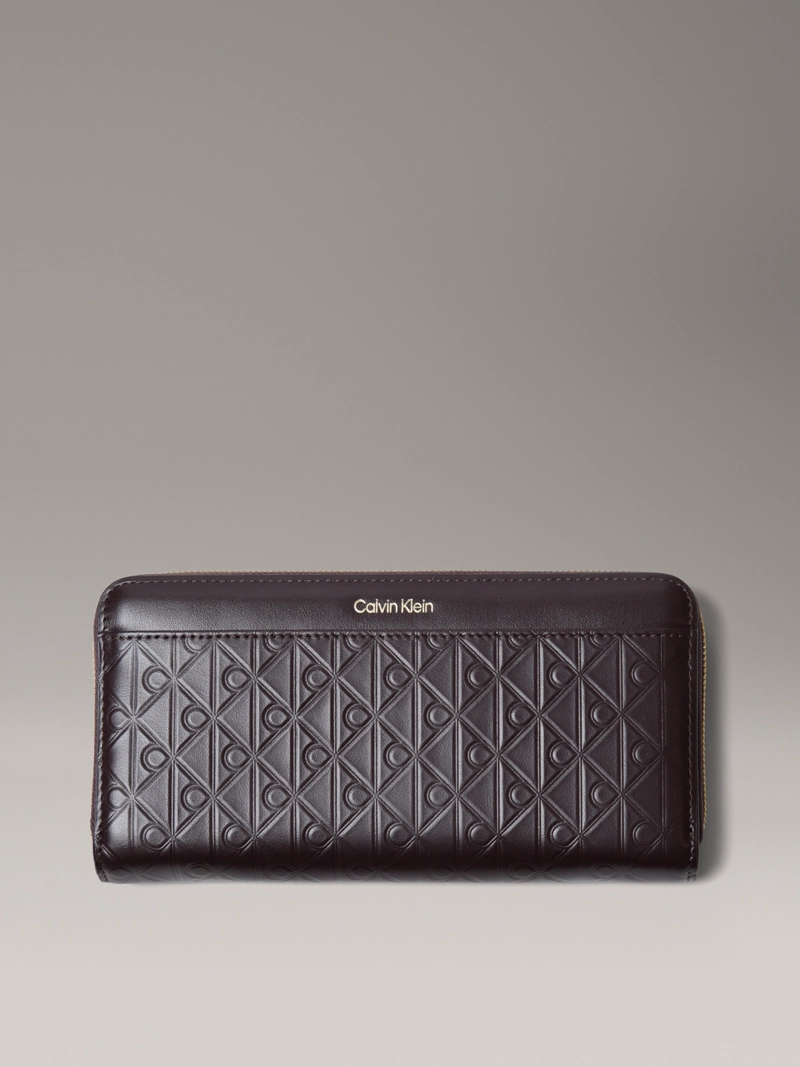 BILLETERA DE CUERO CON TEXTURA DE MONOGRAMA - 1
