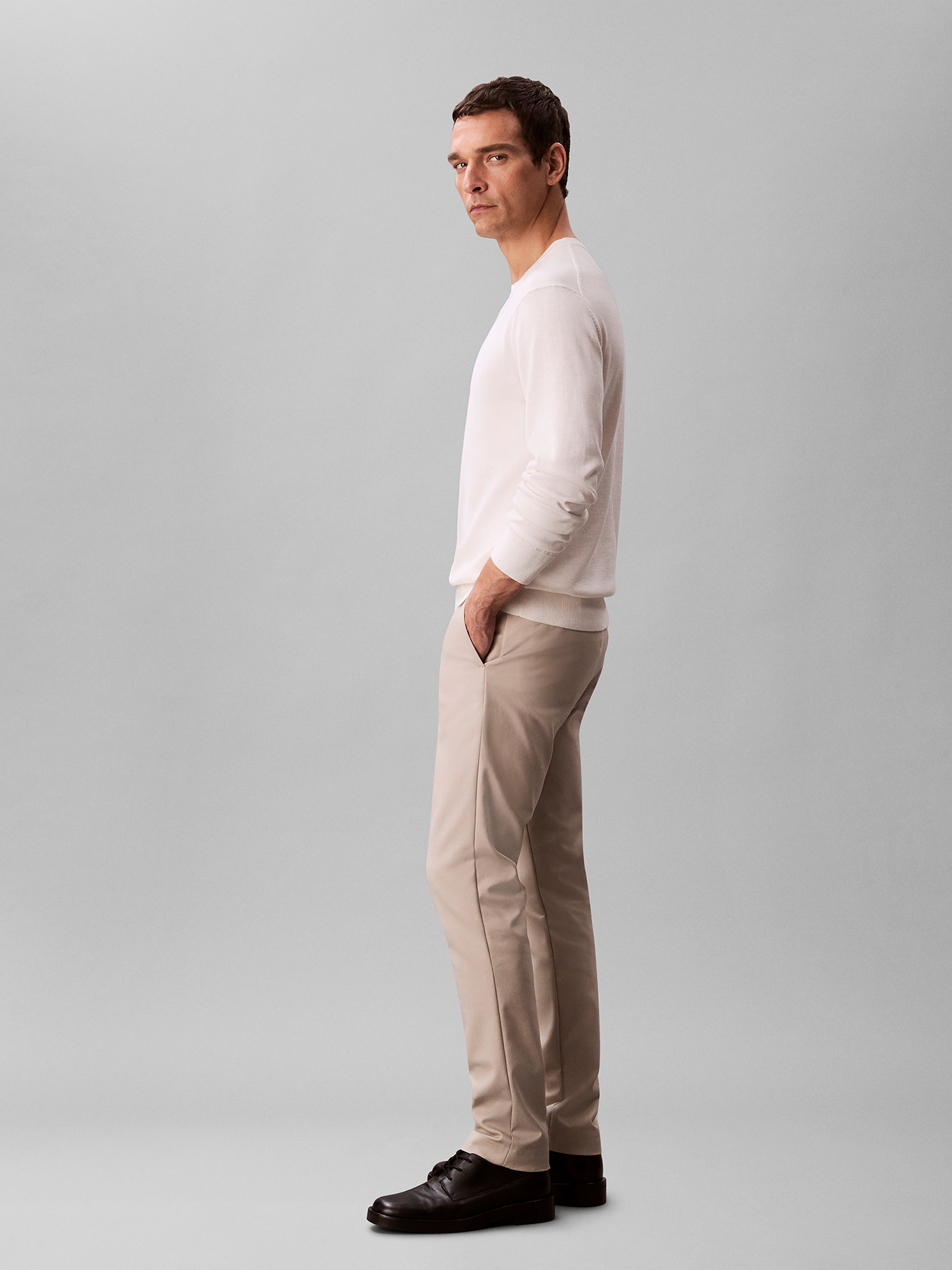 PANTALON SLIM EN TEJIDO TE CNICO ELASTICO - 4