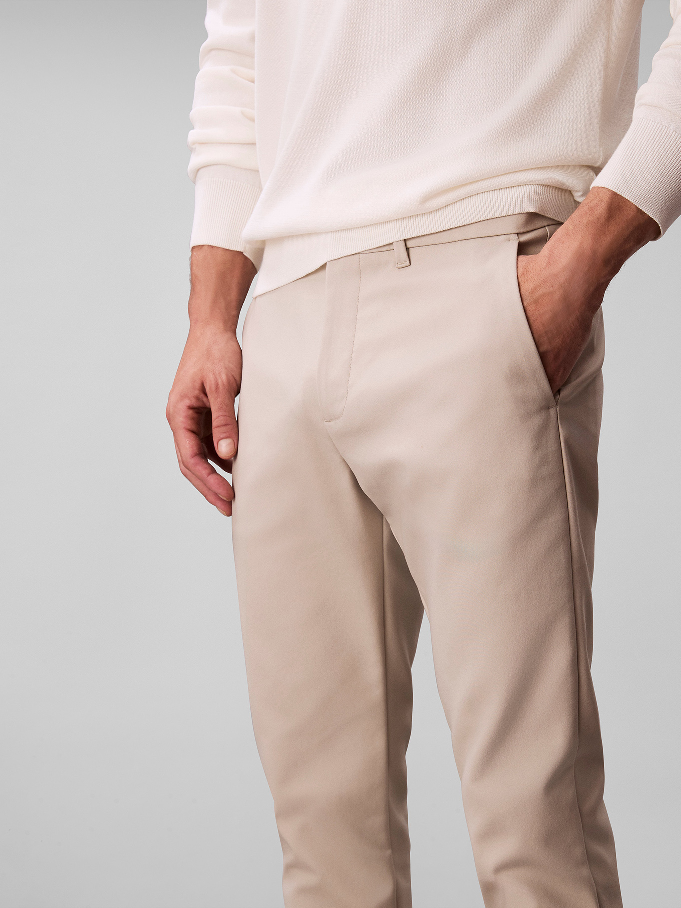 PANTALON SLIM EN TEJIDO TE CNICO ELASTICO - 5