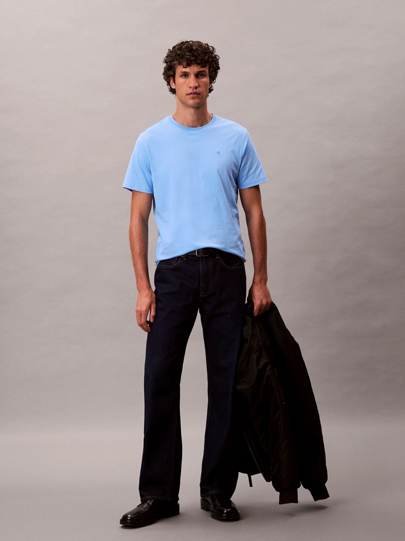 POLERA DE ALGODON SUPIMA CON LOGO BORDADO - 2