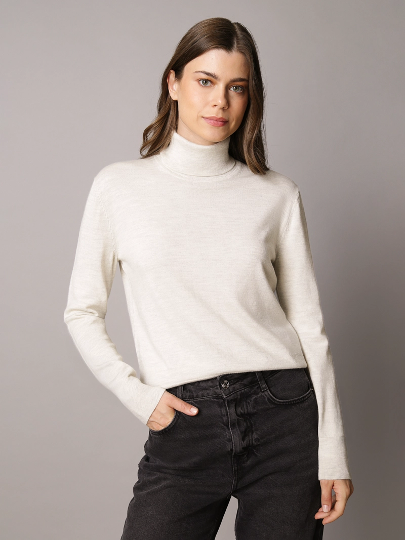 SWEATER DE CUELLO ALTO DE LANA MERINO - 1