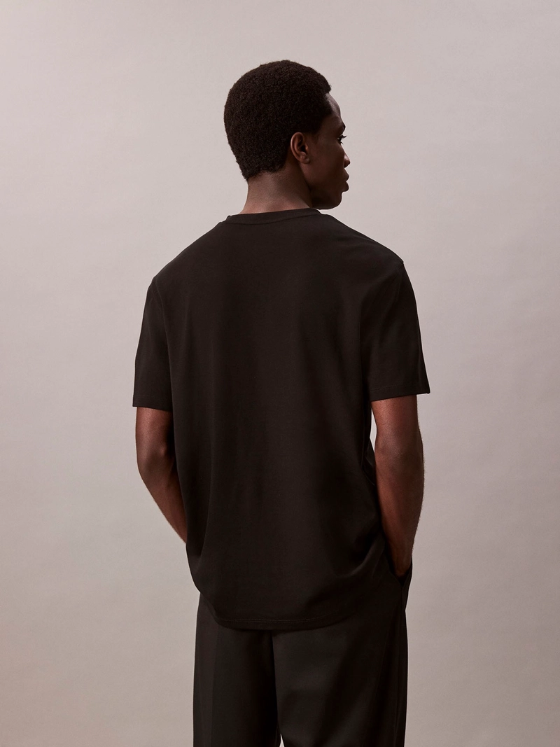 POLERA DE ALGODON SUPIMA CON LOGO BORDADO - 3