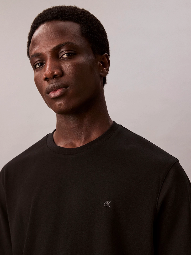POLERA DE ALGODON SUPIMA CON LOGO BORDADO - 4