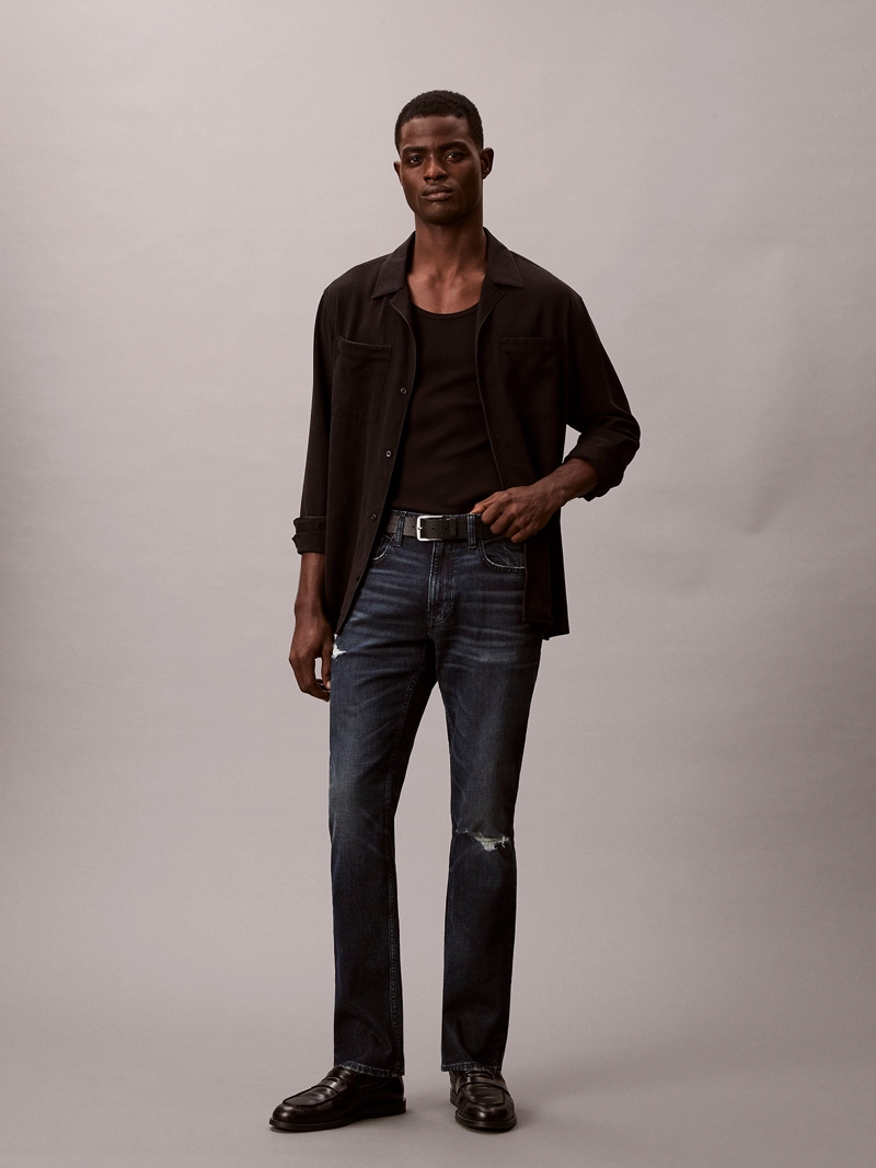 JEANS SLIM CON DETALLES ROTOS EN TONO DEEP DUSK - 2