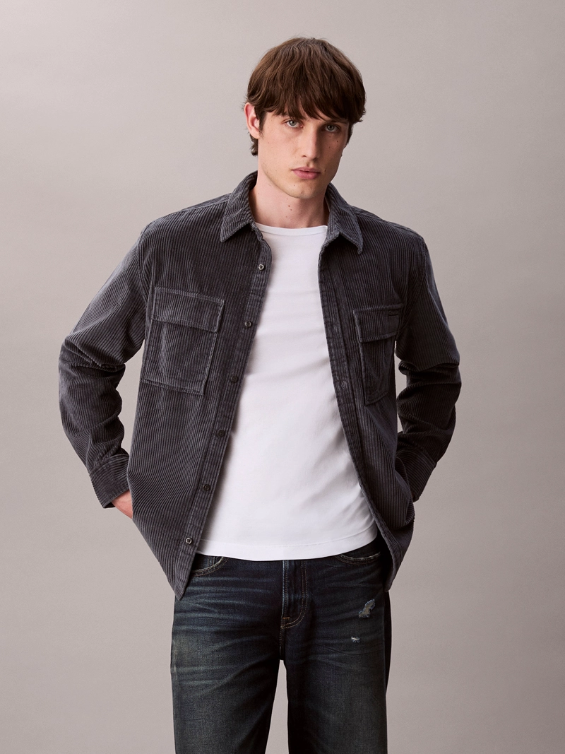CAMISA EN PANA CON BOLSILLOS - 4