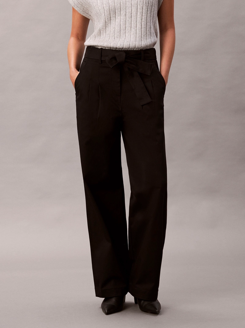 PANTALON DE SARGA DE ALGODON CON CINTURON - 3