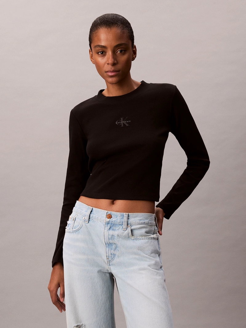 POLERA MANGA LARGA BABY TEE - 1