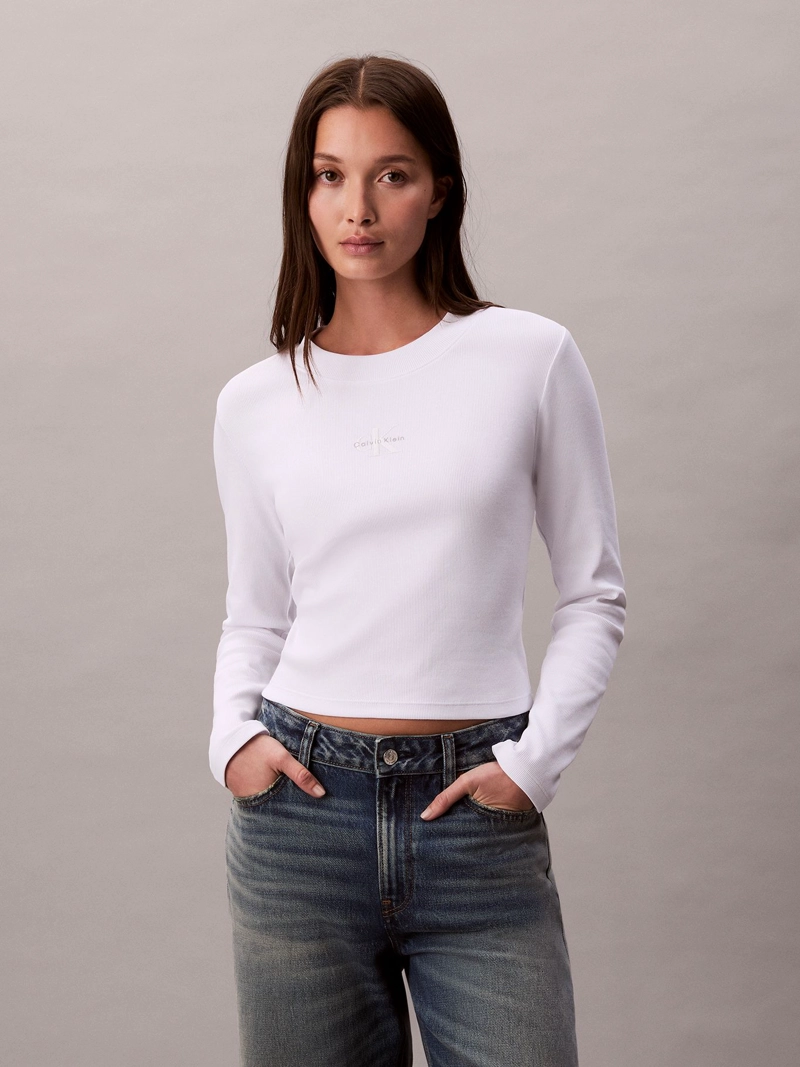 POLERA MANGA LARGA BABY TEE - 1
