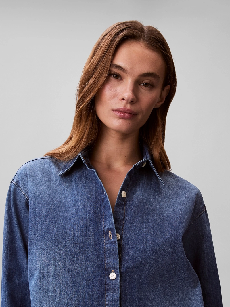 CAMISA MANGA LARGA HOLGADA INDIGO - 5