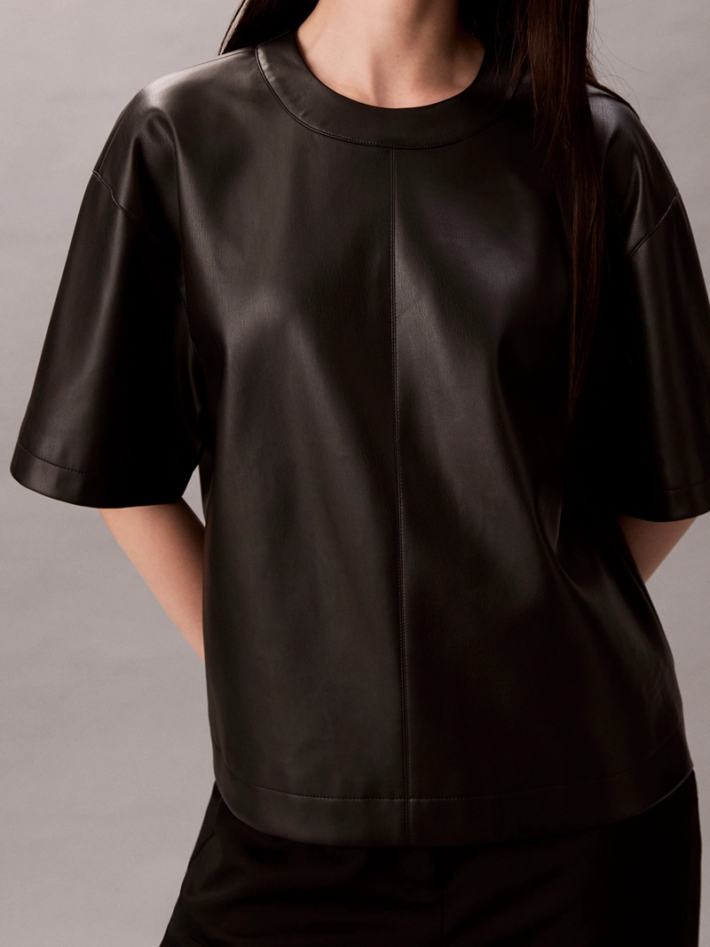 POLERA CON EFECTO CUERO - 5