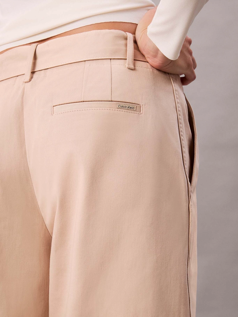 PANTALON DE SARGA DE ALGODON CON CINTURON - 5