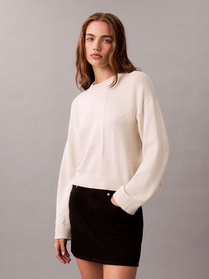 SWEATER DE ALGODON SUAVE CON LOGO - 1