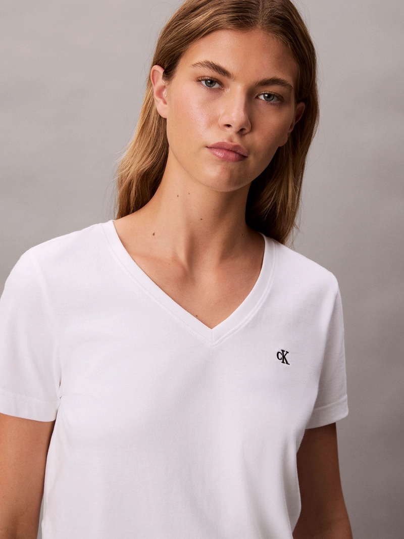 POLERA CON CUELLO EN V Y LOGO ARCHIVE - 5