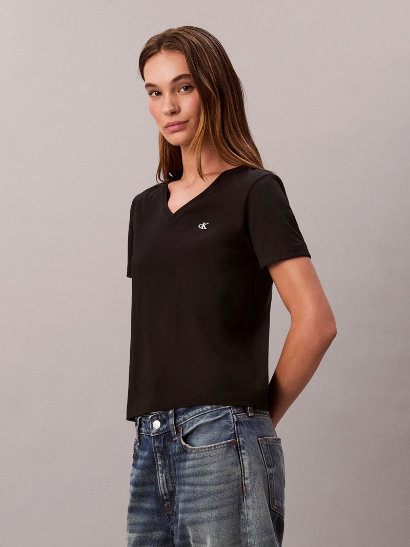 POLERA CON CUELLO EN V Y LOGO ARCHIVE - 4