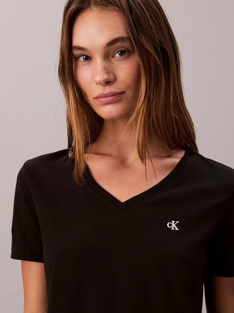 POLERA CON CUELLO EN V Y LOGO ARCHIVE - 5