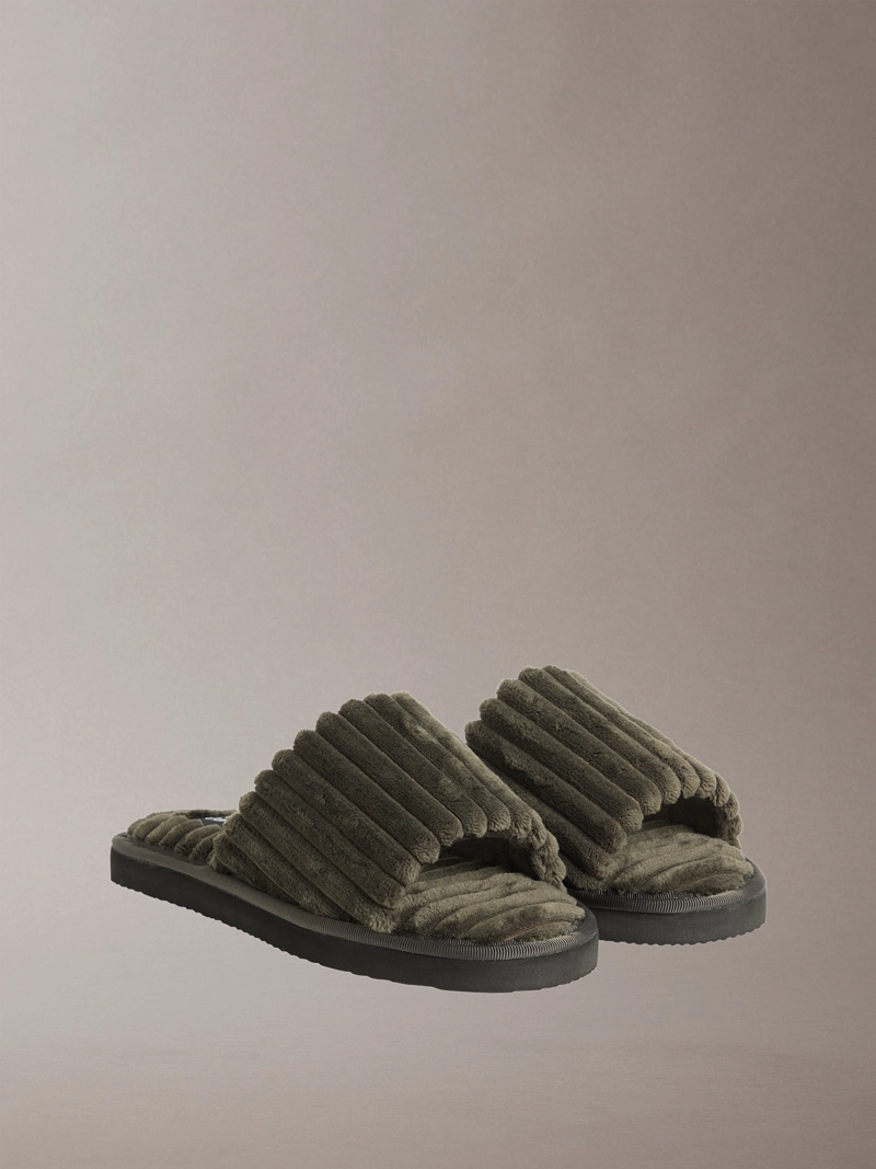 PANTUFLAS ESTILO CORDUROY - 1