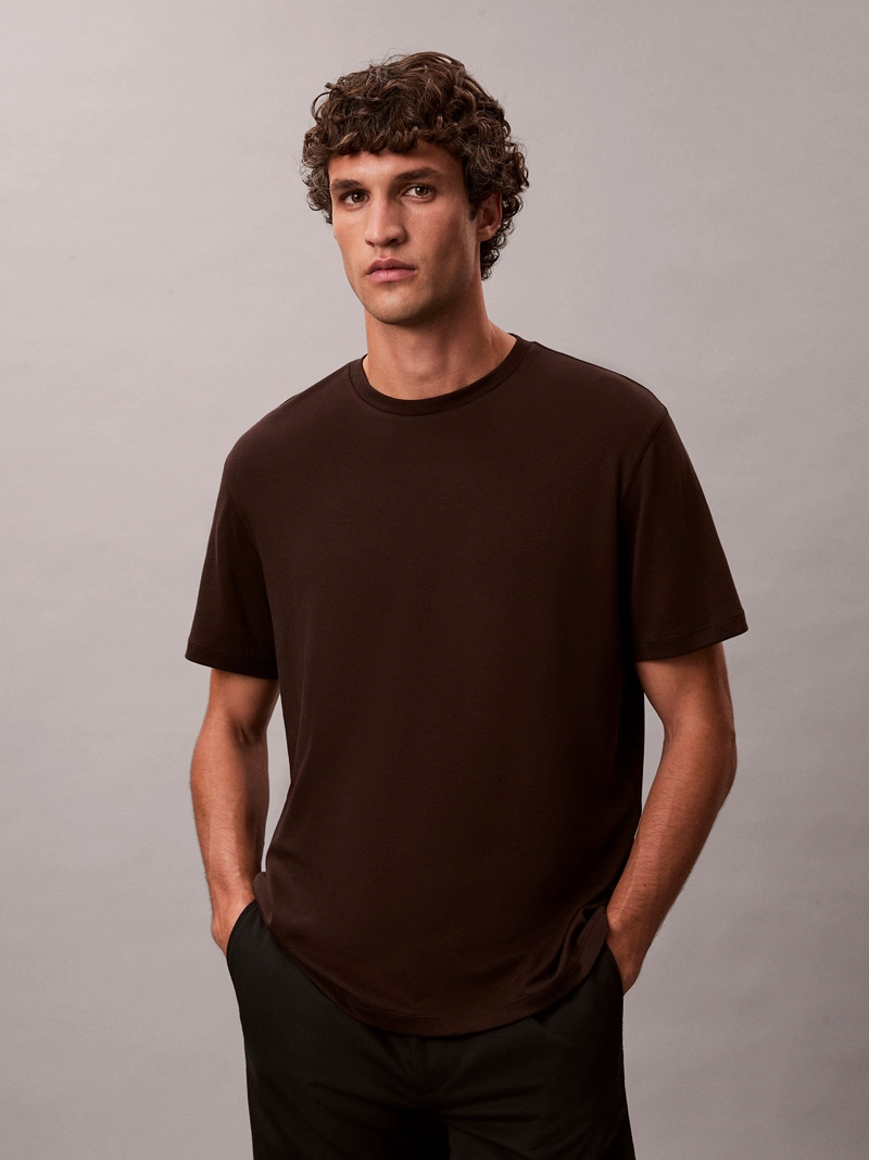 POLERA DE ALGODON SUPIMA DE CUELLO REDONDO - 1