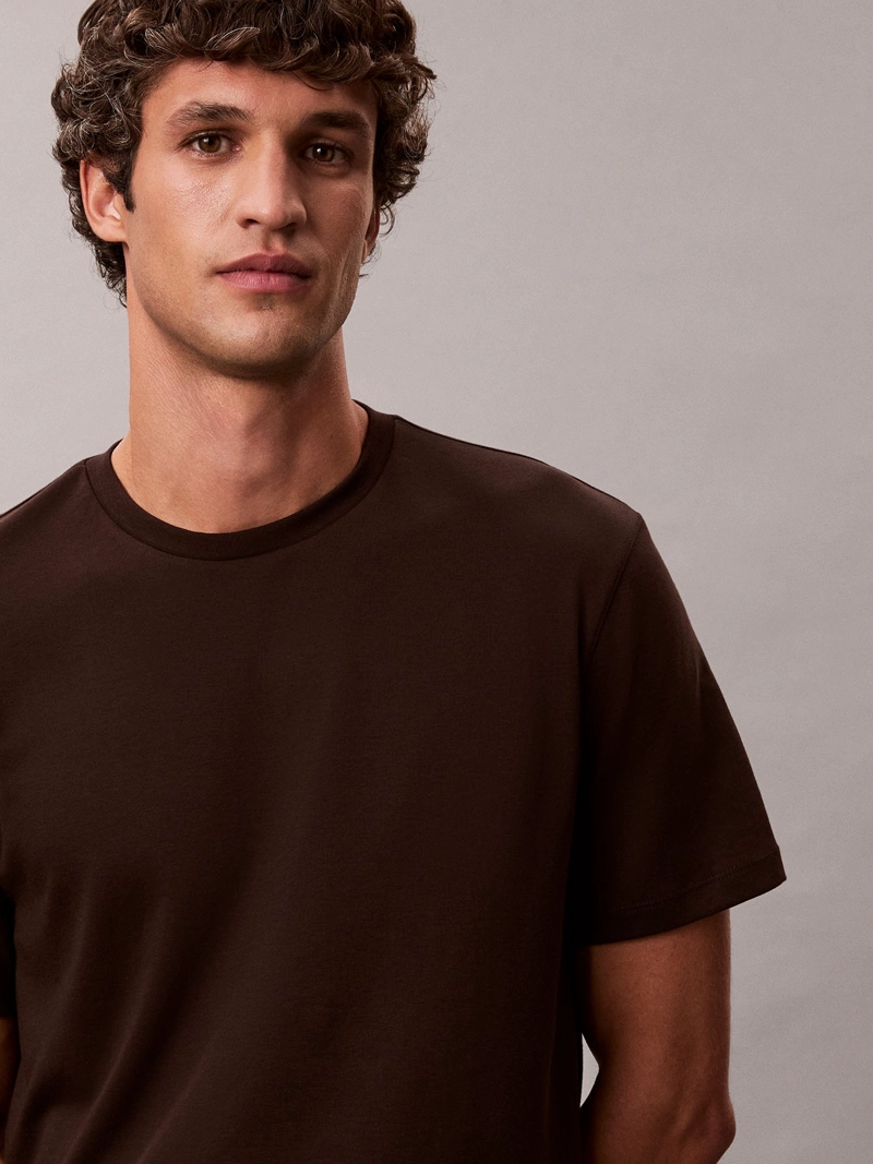 POLERA DE ALGODON SUPIMA DE CUELLO REDONDO - 5