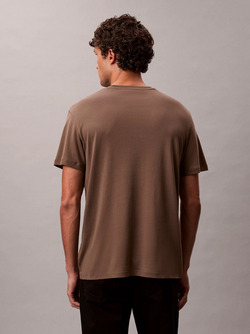 POLERA DE ALGODON SUPIMA DE CUELLO REDONDO - 3