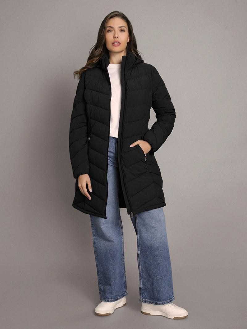 PARKA LARGA PUFFER CON GORRO - 2