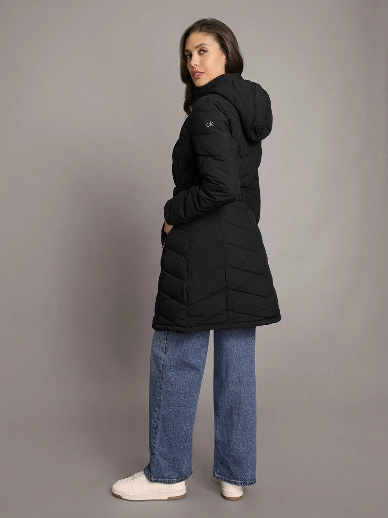PARKA LARGA PUFFER CON GORRO - 3