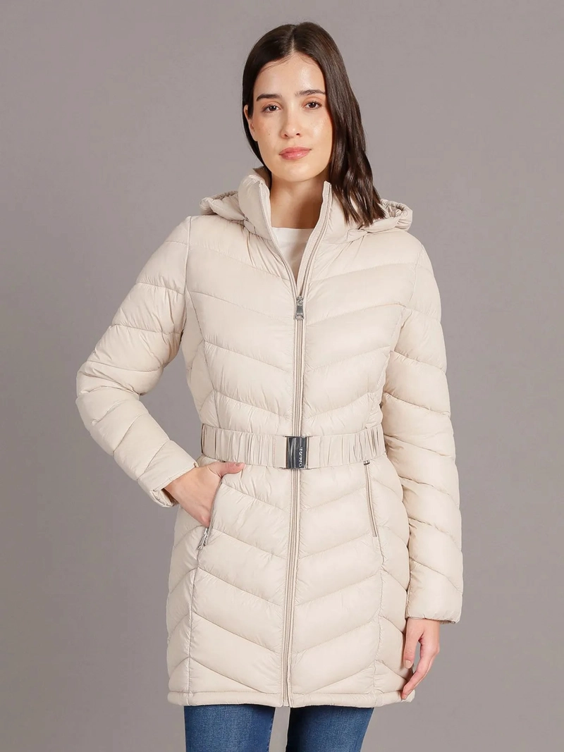 PARKA LARGA PUFFER CON GORRO - 1