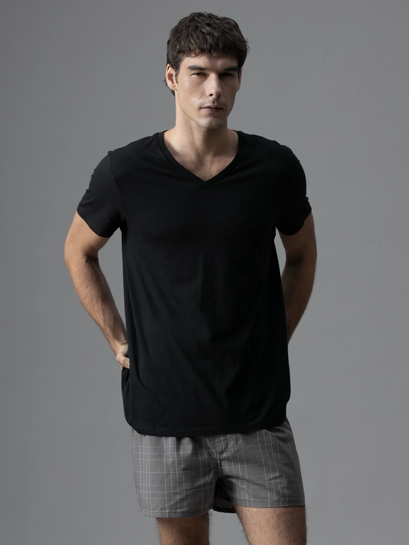 PACK DE 3 CAMISETAS CUELLO V COTTON CLASSICS - 1