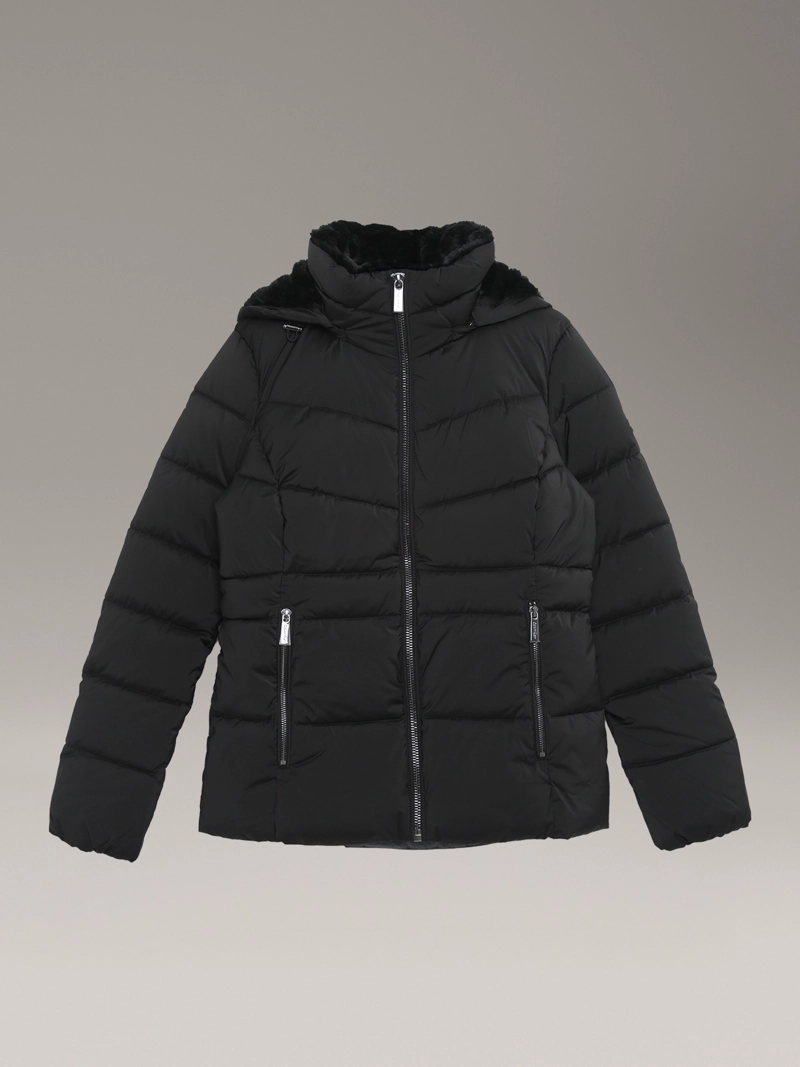 PARKA PUFFER CORTA CON GORRO - 5