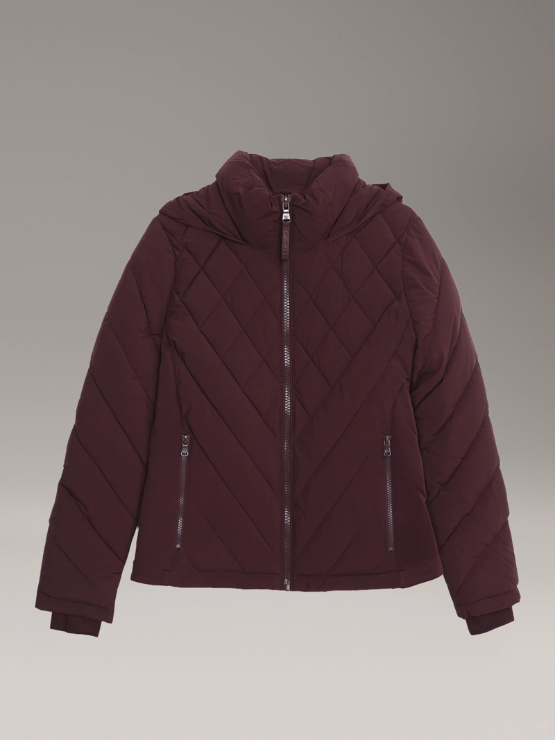 PARKA PUFFER CON GORRO Y PANELES COMBINADOS - 5