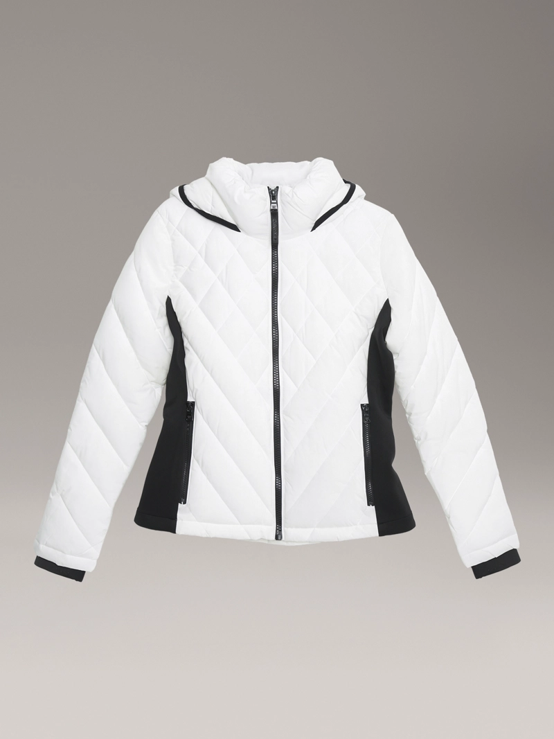 PARKA PUFFER CON GORRO Y PANELES COMBINADOS - 5