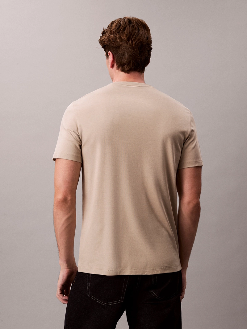 POLERA DE ALGODON SUPIMA CON LOGO BORDADO - 3