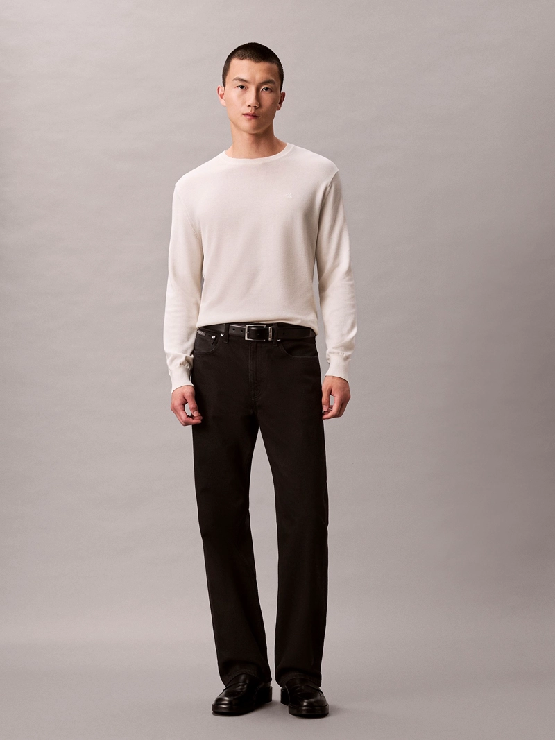 SWEATER CLASICO ACANALADO DE ALGODON SUPIMA - 2