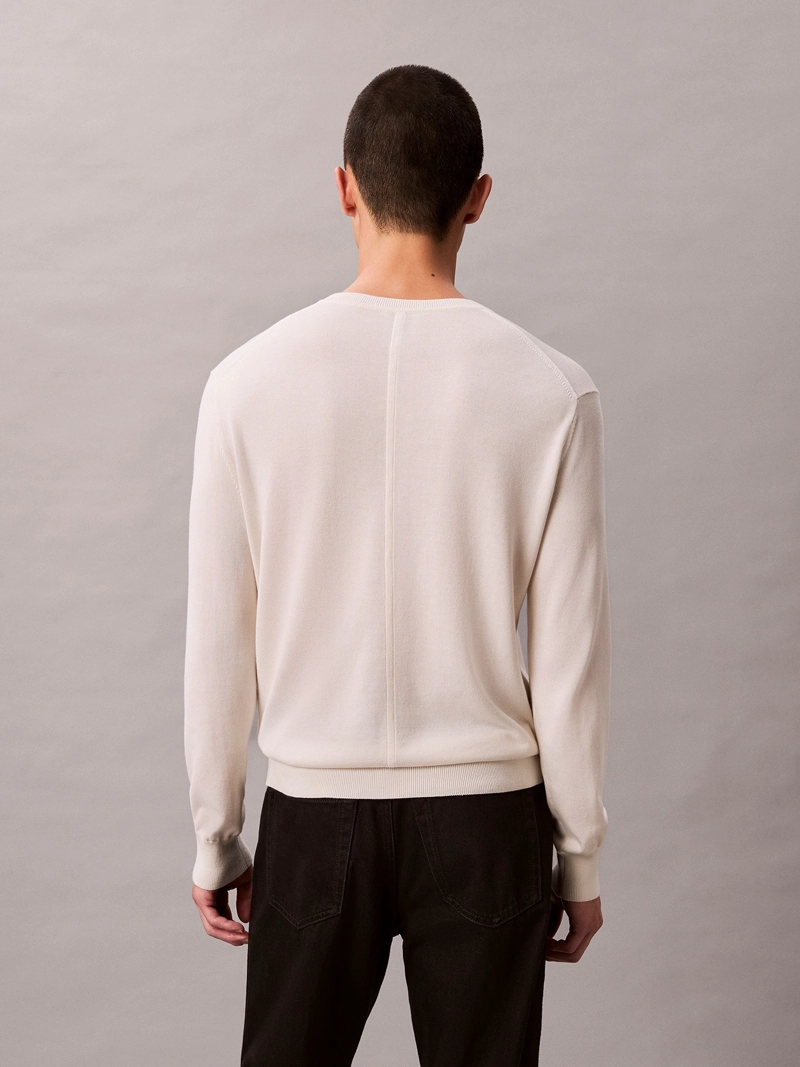 SWEATER CLASICO ACANALADO DE ALGODON SUPIMA - 3