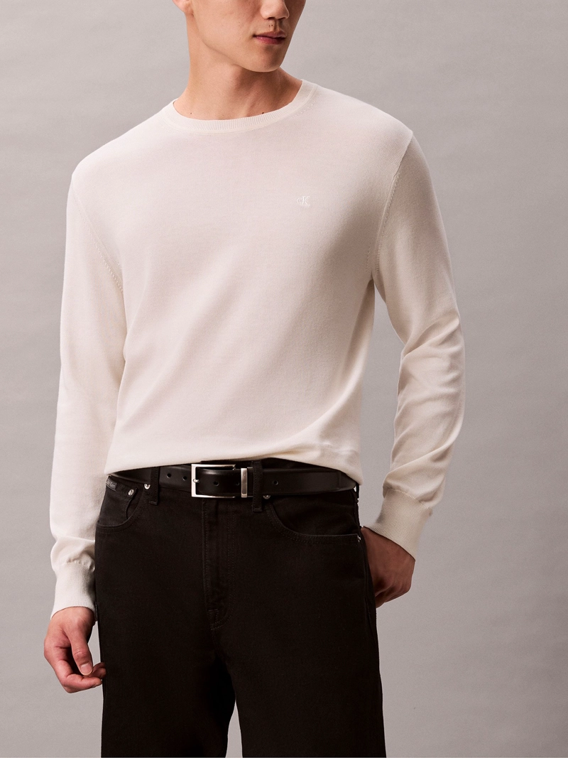SWEATER CLASICO ACANALADO DE ALGODON SUPIMA - 5