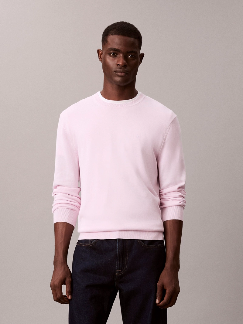 SWEATER CLASICO ACANALADO DE ALGODON SUPIMA - 1
