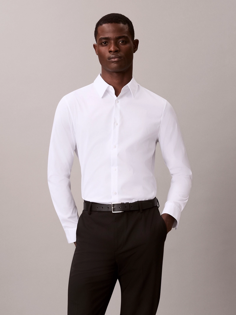 CAMISA SLIM STRETCH EN ALGODON SUPIMA - 1